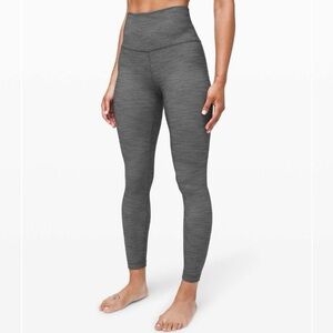 Lululemon Align Pant II 25" Grey Women’s Size 6 Mini Heathered Herringbone